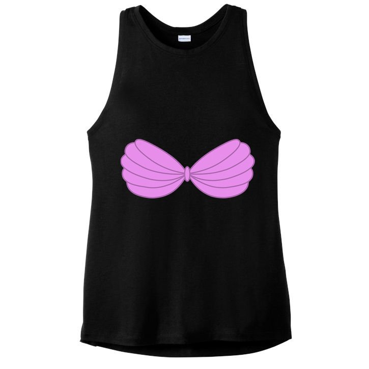 Mermaid Purple Seashell Bra Summer Halloween Love Ladies PosiCharge Tri-Blend Wicking Tank