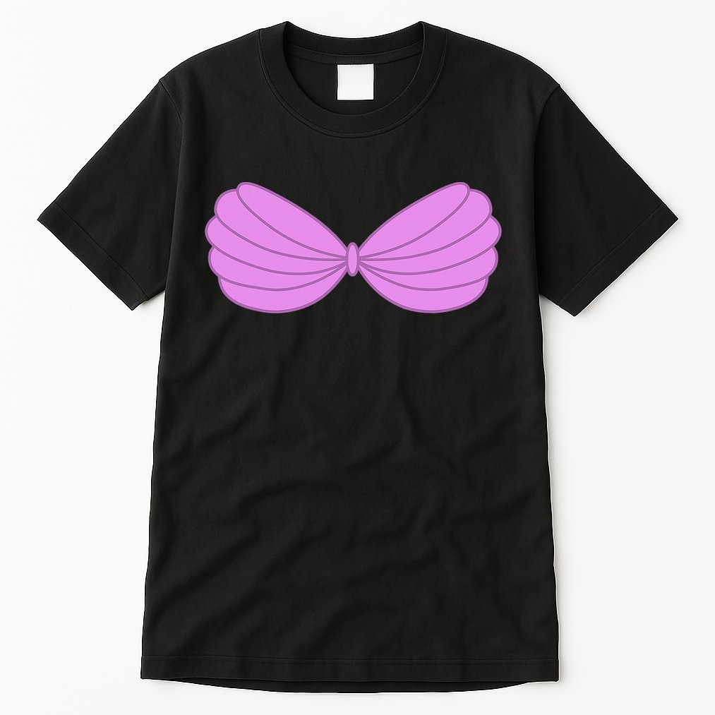 Mermaid Purple Seashell Bra Summer Halloween Love Tall T-Shirt