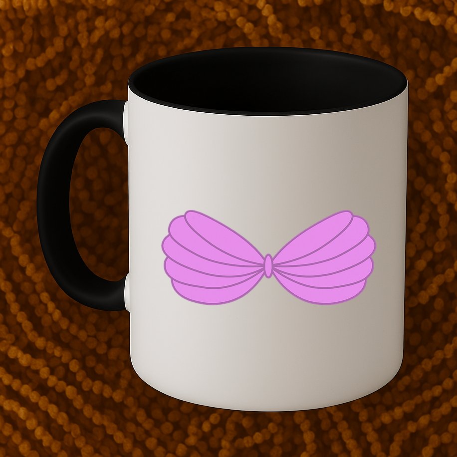 Mermaid Purple Seashell Bra Summer Halloween Love Mug