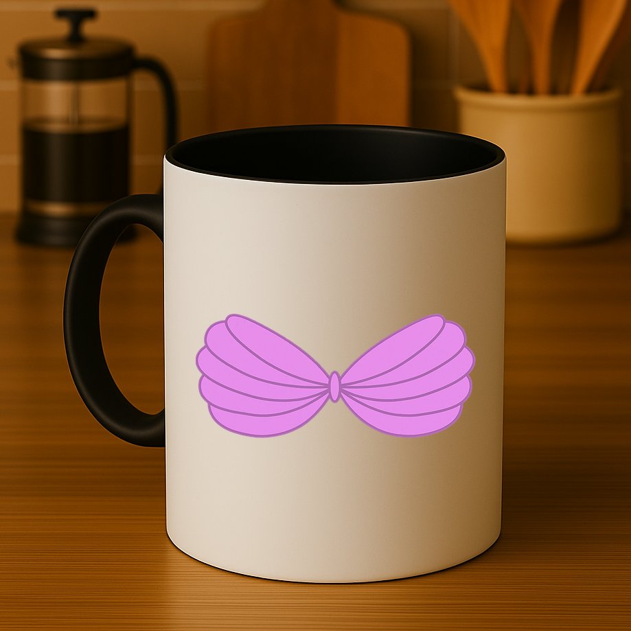 Mermaid Purple Seashell Bra Summer Halloween Love Mug
