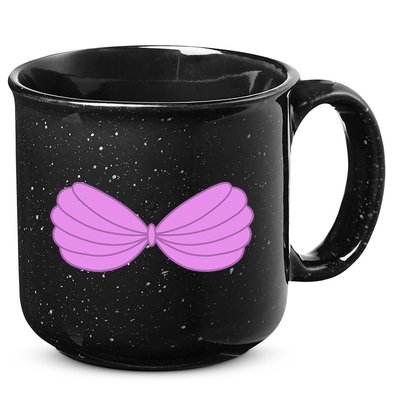 Mermaid Purple Seashell Bra Summer Halloween Love 15oz Campfire Ceramic Mug