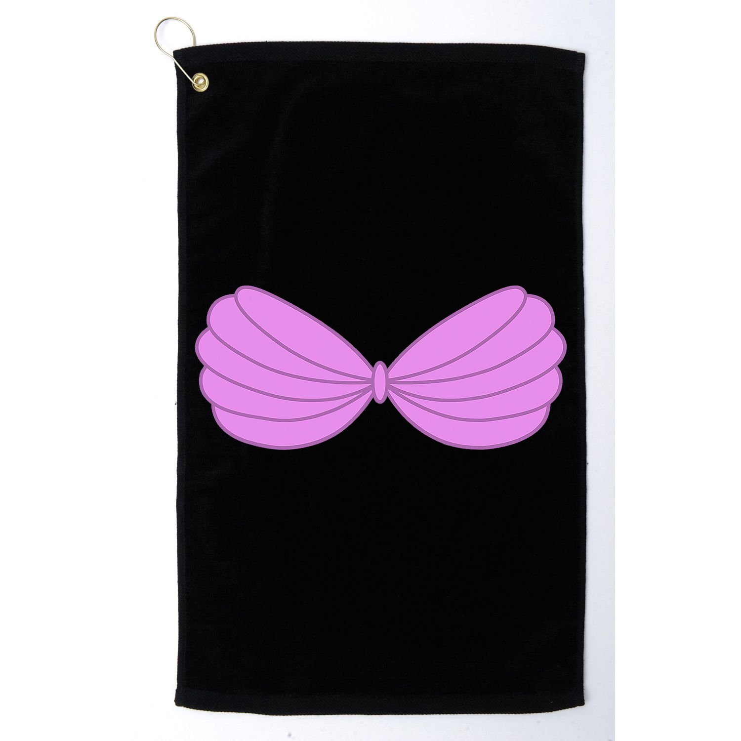 Mermaid Purple Seashell Bra Summer Halloween Love Golf Towel