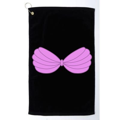 Mermaid Purple Seashell Bra Summer Halloween Love Platinum Collection Golf Towel