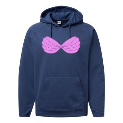 Mermaid Purple Seashell Bra Summer Halloween Love Performance Fleece Hoodie