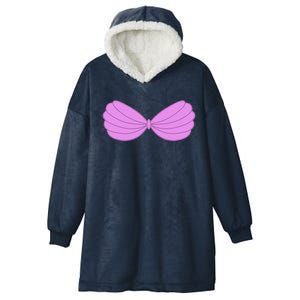 Mermaid Purple Seashell Bra Summer Halloween Love Hooded Wearable Blanket