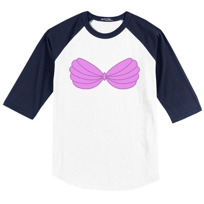 Mermaid Purple Seashell Bra Summer Halloween Love Baseball Sleeve Shirt