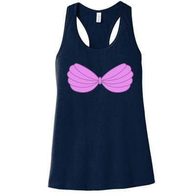 Mermaid Purple Seashell Bra Summer Halloween Love Women's Racerback Tank