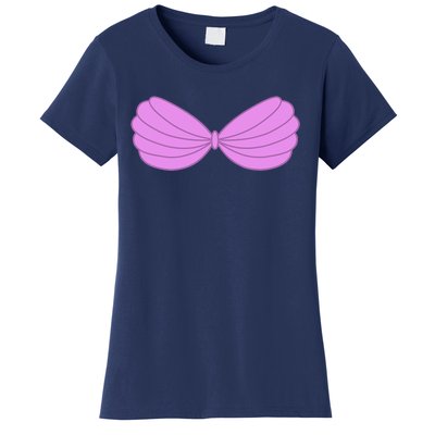 Mermaid Purple Seashell Bra Summer Halloween Love Women's T-Shirt