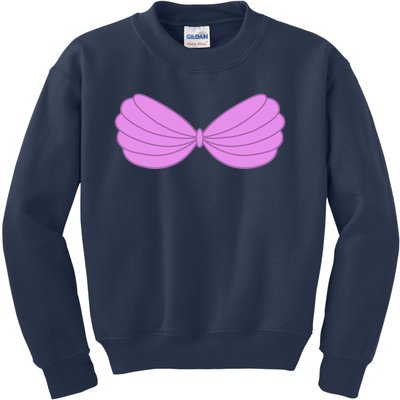 Mermaid Purple Seashell Bra Summer Halloween Love Kids Sweatshirt