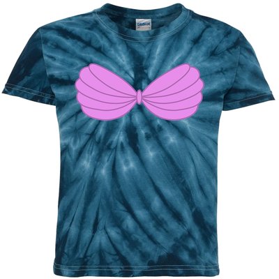 Mermaid Purple Seashell Bra Summer Halloween Love Kids Tie-Dye T-Shirt