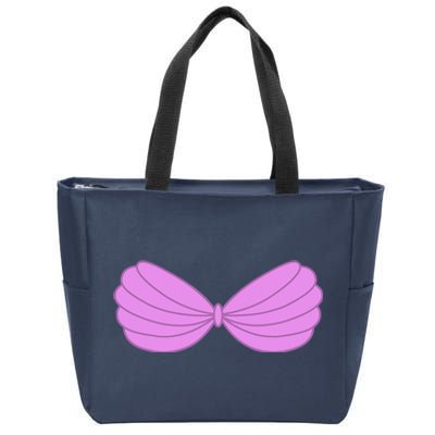 Mermaid Purple Seashell Bra Summer Halloween Love Zip Tote Bag