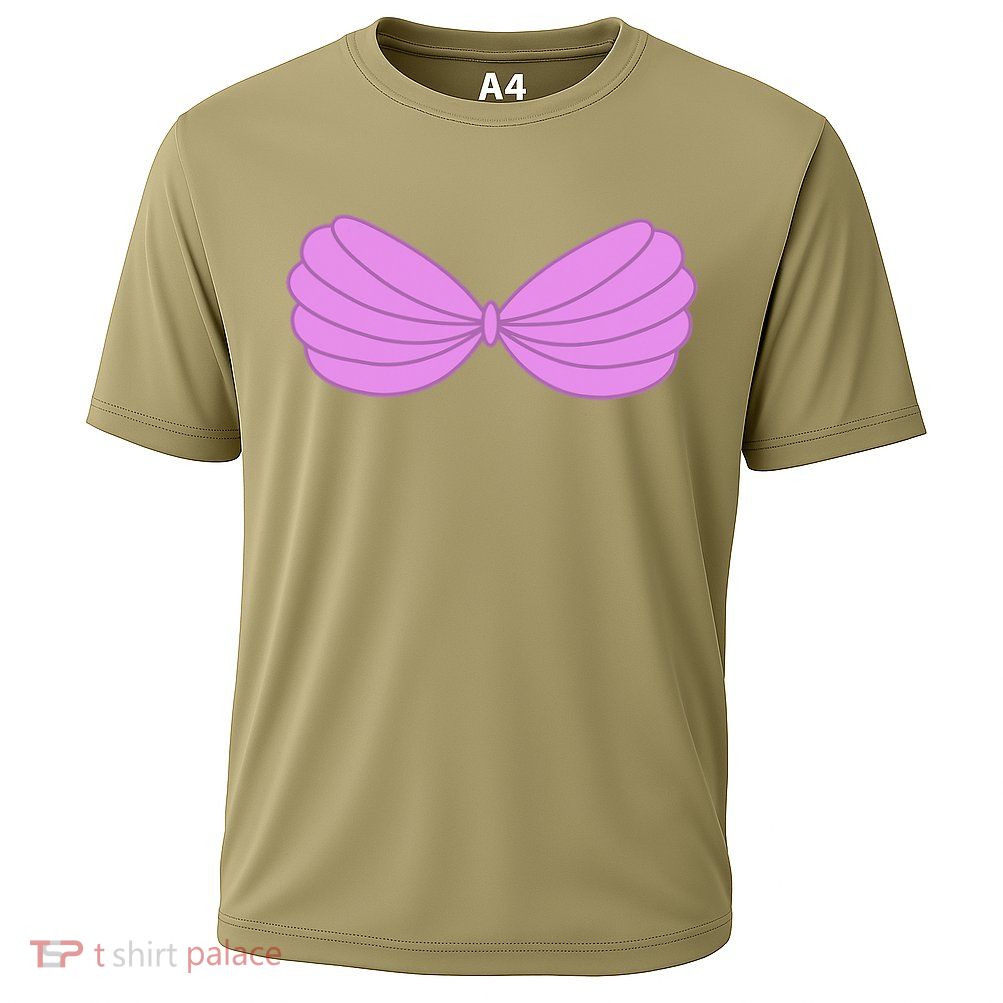 Mermaid Purple Seashell Bra Summer Halloween Love Performance Shirt