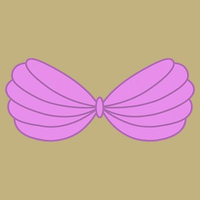 Mermaid Purple Seashell Bra Summer Halloween Love T-Shirt