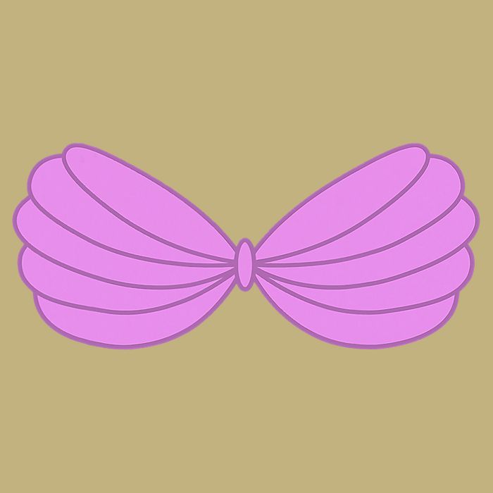 Mermaid Purple Seashell Bra Summer Halloween Love T-Shirt