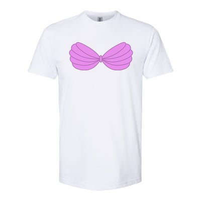 Mermaid Purple Seashell Bra Summer Halloween Love Softstyle CVC T-Shirt