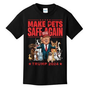 Make Pets Safe Again Trump 2024 Save Our Pets Kids T-Shirt