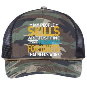 My People Skills Are Just Fine It's My Tolerance Retro Rope Trucker Hat Cap