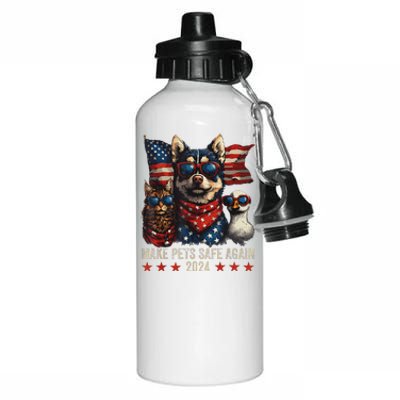 Make Pets Safe Again Trump 2024 Save Our Pets Aluminum Water Bottle 