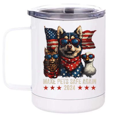 Make Pets Safe Again Trump 2024 Save Our Pets 12 oz Stainless Steel Tumbler Cup