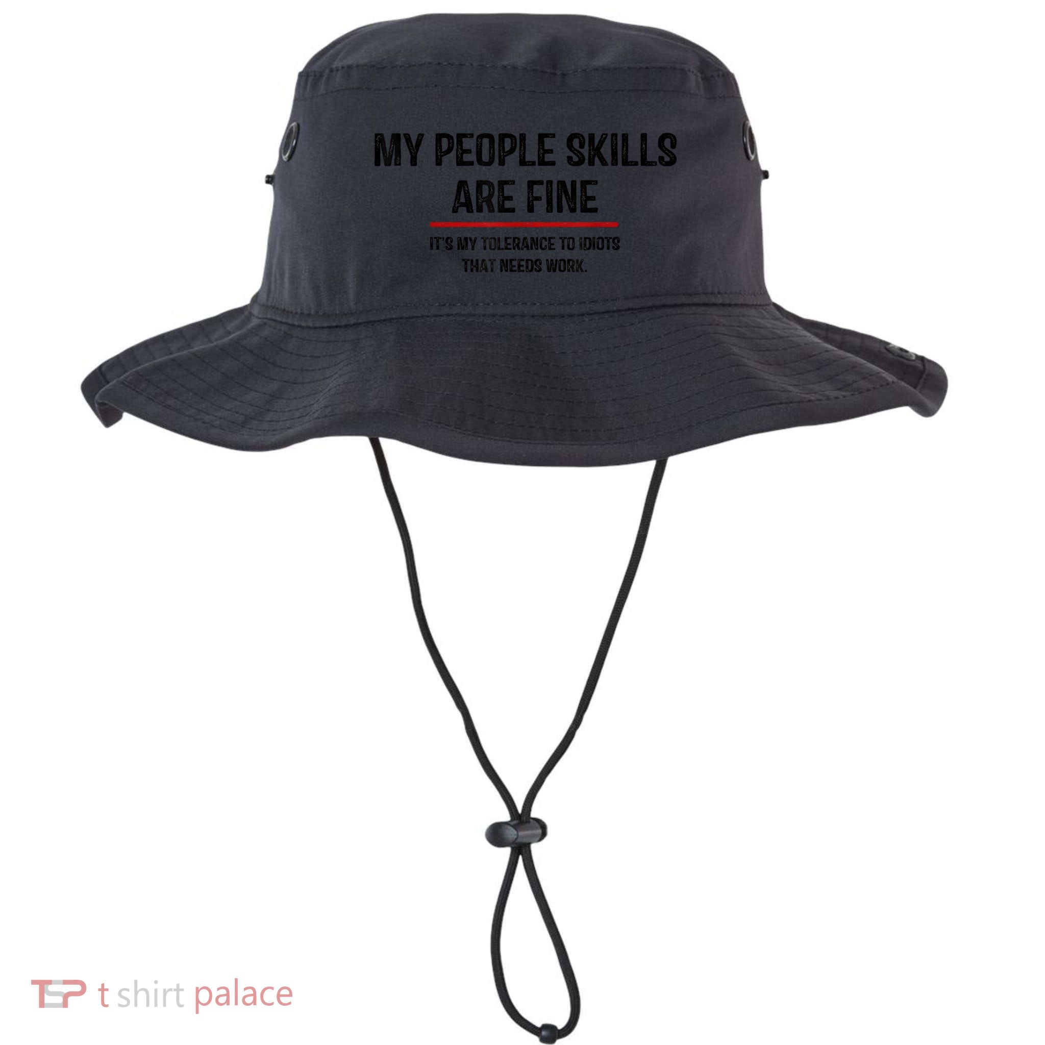 My People Skills Are Just Fine Funny Sarcastic Funny Saying Bucket Hat