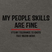 My People Skills Are Just Fine Funny Sarcastic Funny Saying Cotton Canvas Backpack
