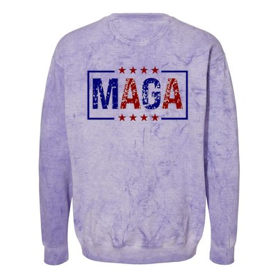 Maga Pocket Size Print Front And Back Colorblast Crewneck Sweatshirt