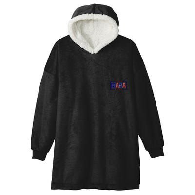 Maga Pocket Size Print Front And Back Hooded Wearable Blanket