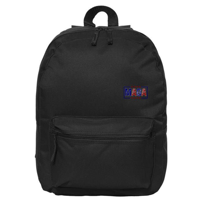 Maga Pocket Size Print Front And Back 16 in Basic Backpack