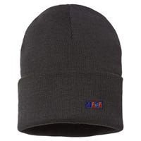 Maga Pocket Size Print Front And Back Sustainable Knit Beanie