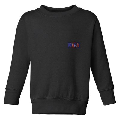 Maga Pocket Size Print Front And Back Toddler Sweatshirt