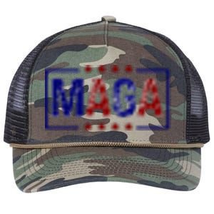 Maga Pocket Size Print Front And Back Retro Rope Trucker Hat Cap