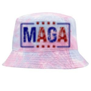 Maga Pocket Size Print Front And Back Tie-Dyed Bucket Hat