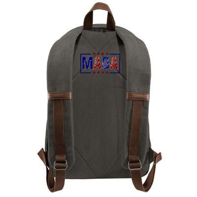 Maga Pocket Size Print Front And Back Cotton Canvas Backpack