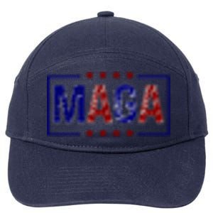 Maga Pocket Size Print Front And Back 7-Panel Snapback Hat