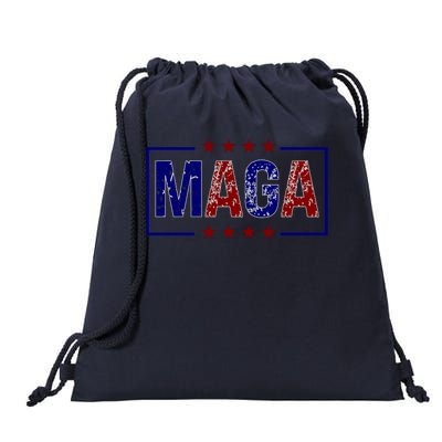 Maga Pocket Size Print Front And Back Drawstring Bag