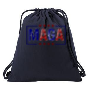 Maga Pocket Size Print Front And Back Drawstring Bag