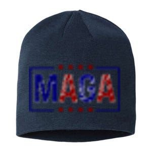 Maga Pocket Size Print Front And Back Sustainable Beanie