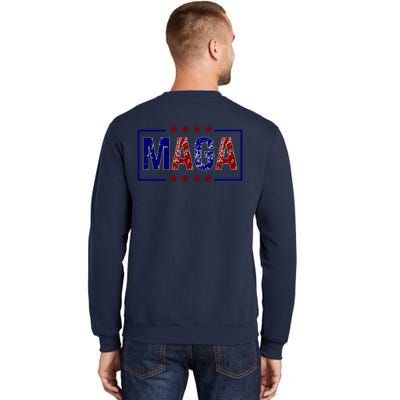 Maga Pocket Size Print Front And Back Tall Sweatshirt