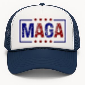 Maga Pocket Size Print Front And Back Trucker Hat