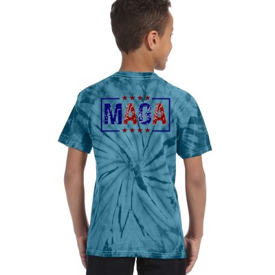 Maga Pocket Size Print Front And Back Kids Tie-Dye T-Shirt