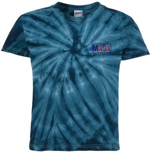 Maga Pocket Size Print Front And Back Kids Tie-Dye T-Shirt