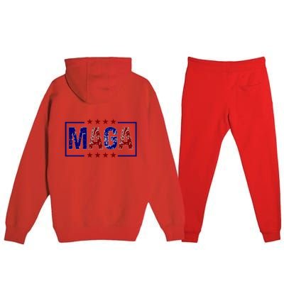 Maga Pocket Size Print Front And Back Premium Hooded Sweatsuit Set