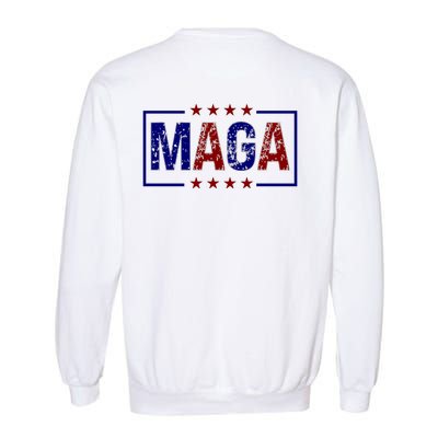 Maga Pocket Size Print Front And Back Garment-Dyed Sweatshirt