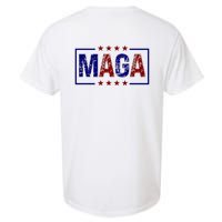 Maga Pocket Size Print Front And Back Garment-Dyed Heavyweight T-Shirt