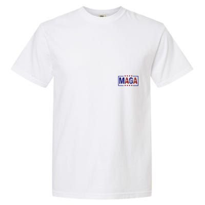 Maga Pocket Size Print Front And Back Garment-Dyed Heavyweight T-Shirt
