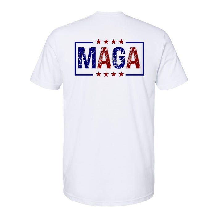 Maga Pocket Size Print Front And Back Softstyle CVC T-Shirt