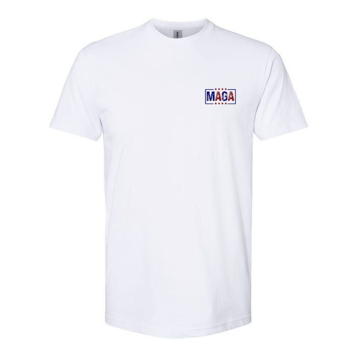 Maga Pocket Size Print Front And Back Softstyle CVC T-Shirt