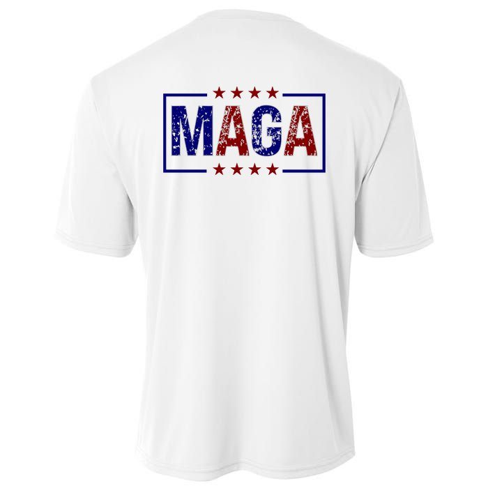 Maga Pocket Size Print Front And Back Cooling Performance Crew T-Shirt