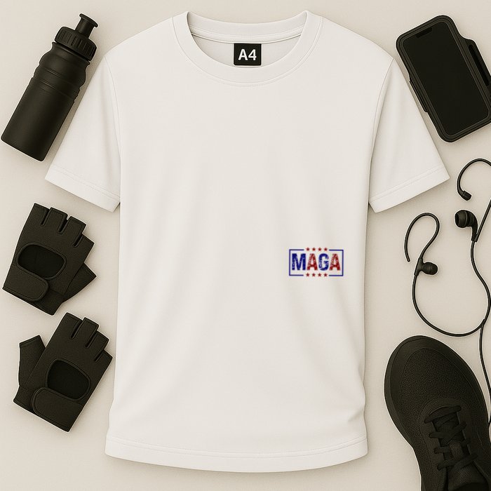 Maga Pocket Size Print Front And Back Performance Shirt