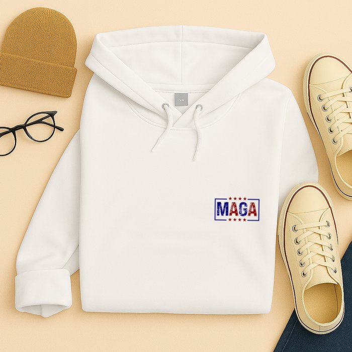 Maga Pocket Size Print Front And Back Hoodie